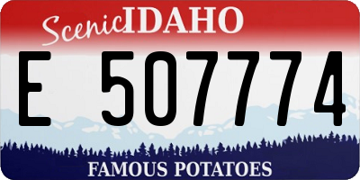 ID license plate E507774