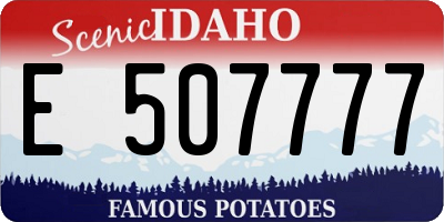 ID license plate E507777