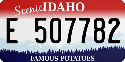ID license plate E507782