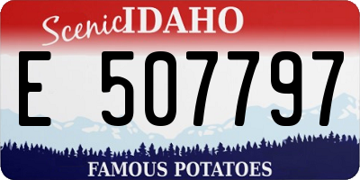 ID license plate E507797