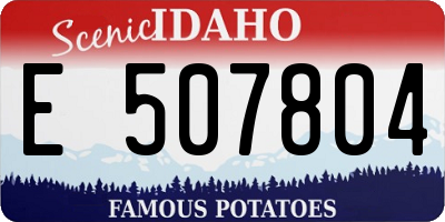 ID license plate E507804