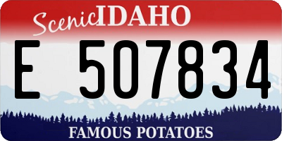 ID license plate E507834