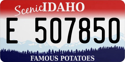 ID license plate E507850