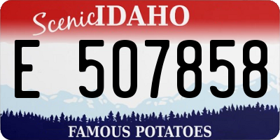 ID license plate E507858