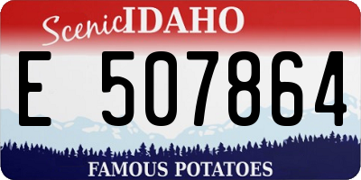 ID license plate E507864