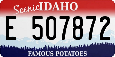 ID license plate E507872