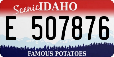 ID license plate E507876