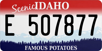 ID license plate E507877