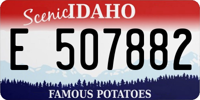 ID license plate E507882