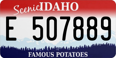 ID license plate E507889