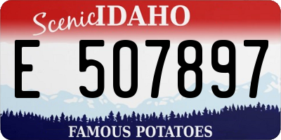 ID license plate E507897