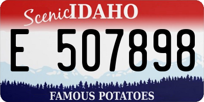 ID license plate E507898