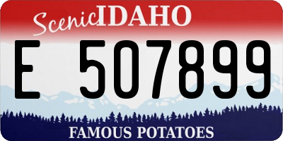 ID license plate E507899