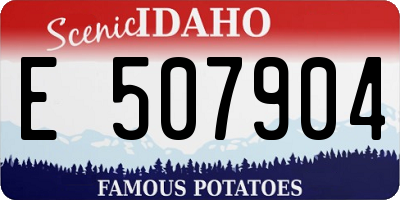 ID license plate E507904