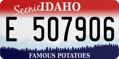 ID license plate E507906
