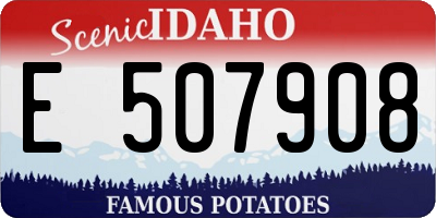 ID license plate E507908