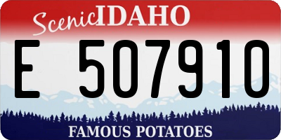 ID license plate E507910