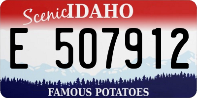 ID license plate E507912