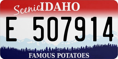 ID license plate E507914