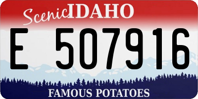 ID license plate E507916