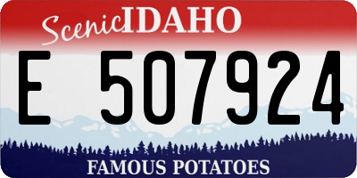 ID license plate E507924