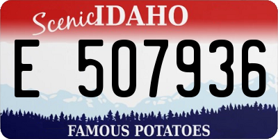ID license plate E507936
