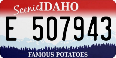 ID license plate E507943