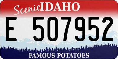 ID license plate E507952