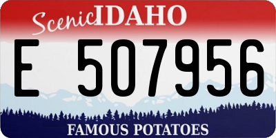 ID license plate E507956