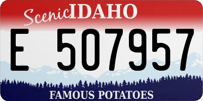 ID license plate E507957