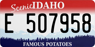 ID license plate E507958