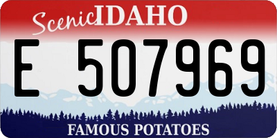 ID license plate E507969