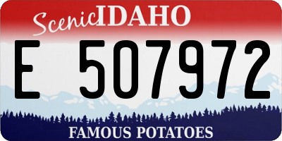 ID license plate E507972