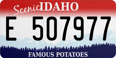 ID license plate E507977