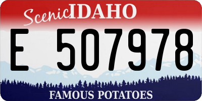 ID license plate E507978