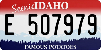 ID license plate E507979