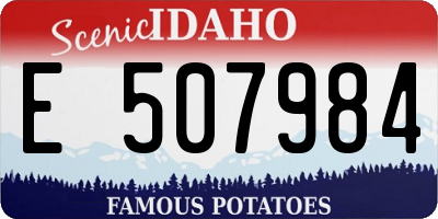 ID license plate E507984