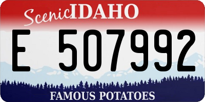 ID license plate E507992