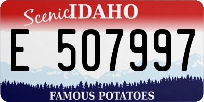 ID license plate E507997
