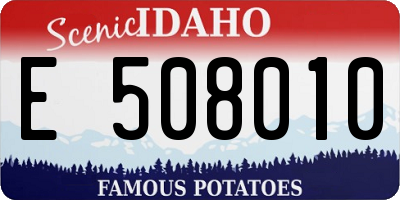 ID license plate E508010