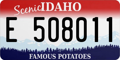 ID license plate E508011