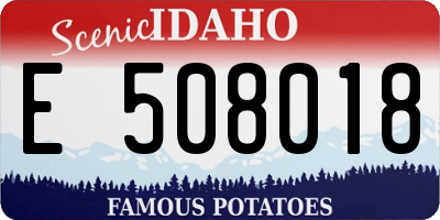 ID license plate E508018