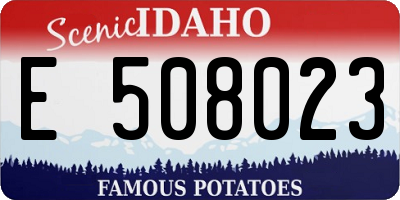 ID license plate E508023