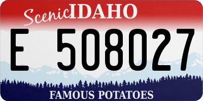 ID license plate E508027