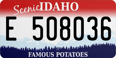 ID license plate E508036