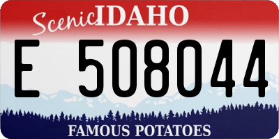 ID license plate E508044