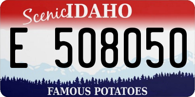 ID license plate E508050