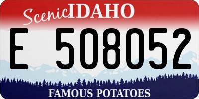 ID license plate E508052