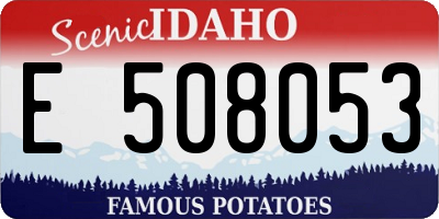 ID license plate E508053