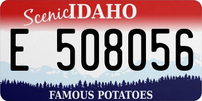 ID license plate E508056